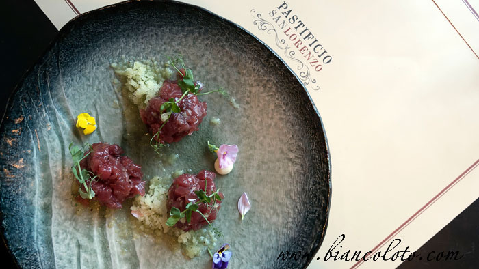 Тар-тар из тунца. Ресторан Pastificio Sanlorenzo