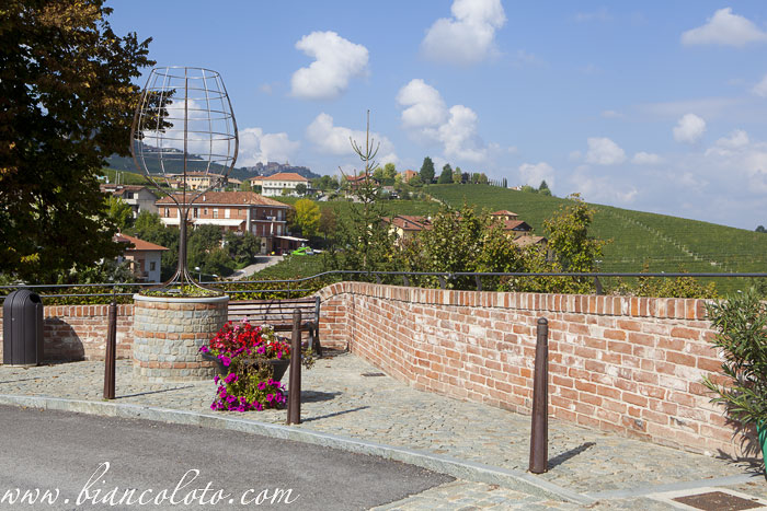 Вид на виноградники. Бароло