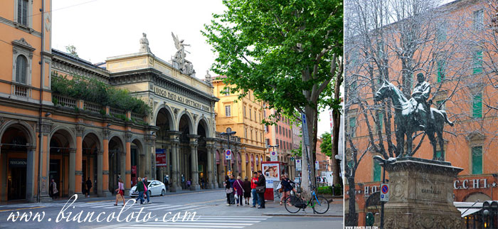 Памятник Гарибальди и городской театр. Болонья