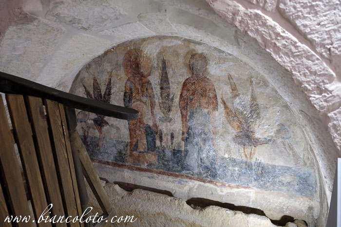 Фреска Святые жены Мария и Ефросинья