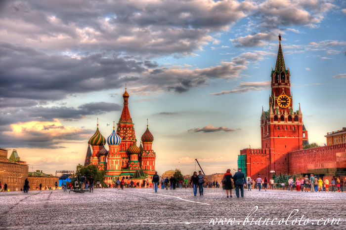 Спасская башня, Храм Василия Блаженного. Кремль, Москва