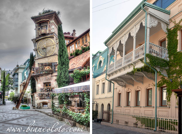 Башня Габриадзе и тбилисские дома