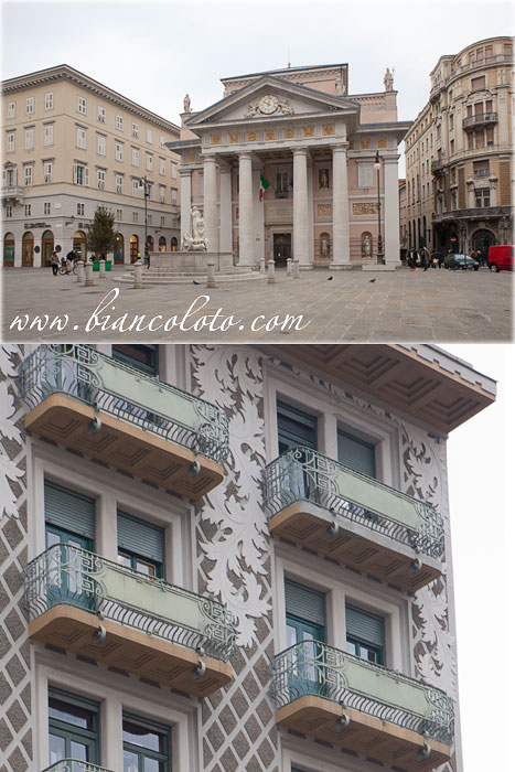Piazza della Borsa и дом Бартоли. Триест (Trieste)